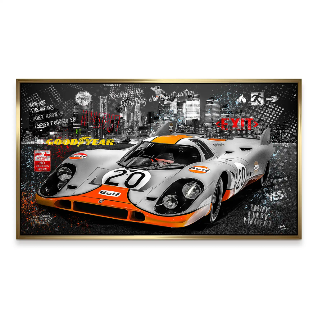 Porsche 917 Pop Art Style Aludibond Bild INGALERIE