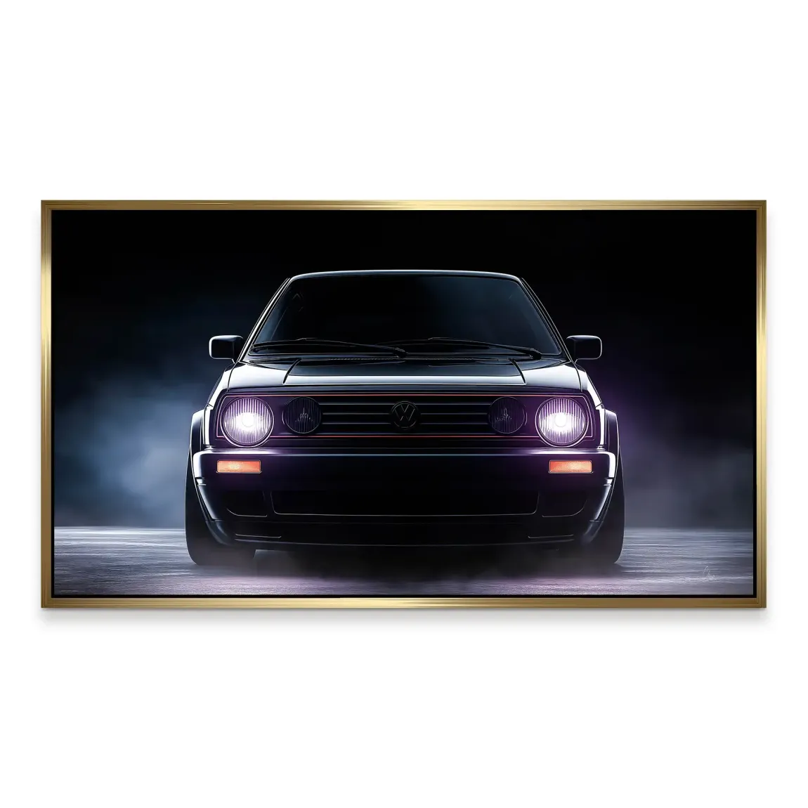 VW Golf Old School Aludibond Bild