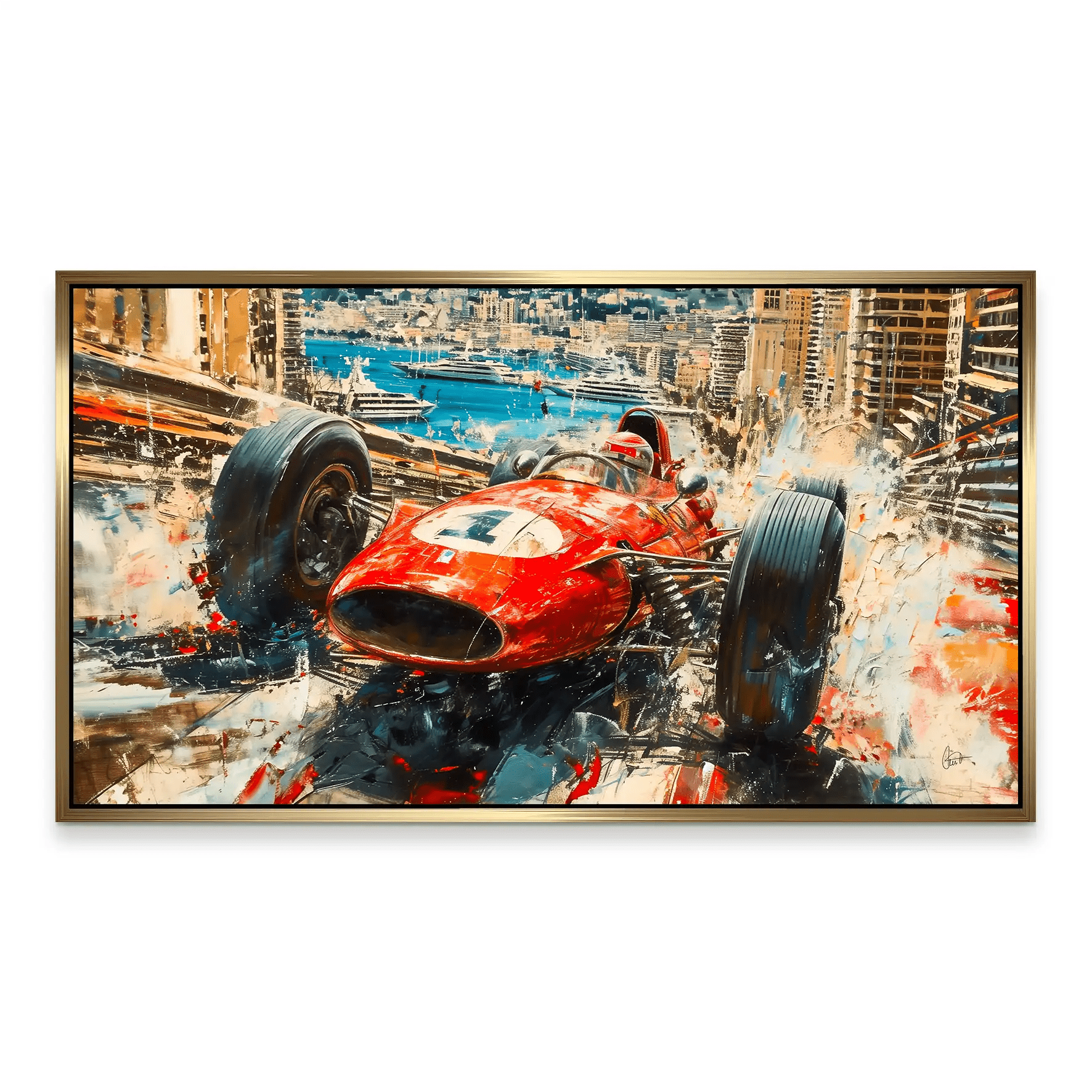 Monaco Formel 1 Retro Aludibond Bild INGALERiE