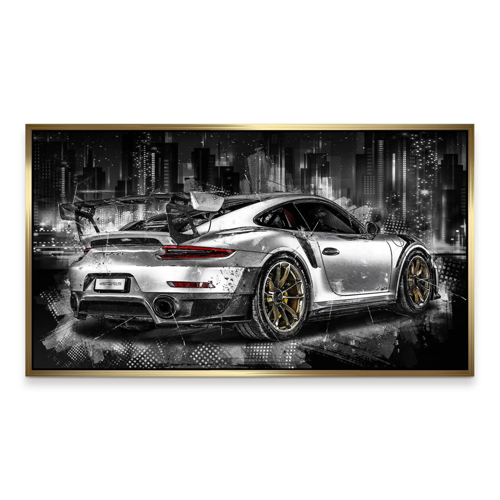 Porsche GT2 RS Abstrakt Aludibond Bild INGALERIE