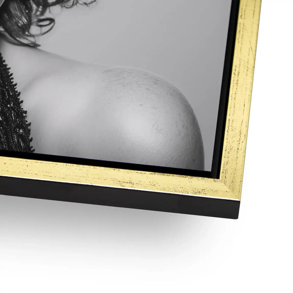 Marilyn Silent Secret Black Aludibond Bild