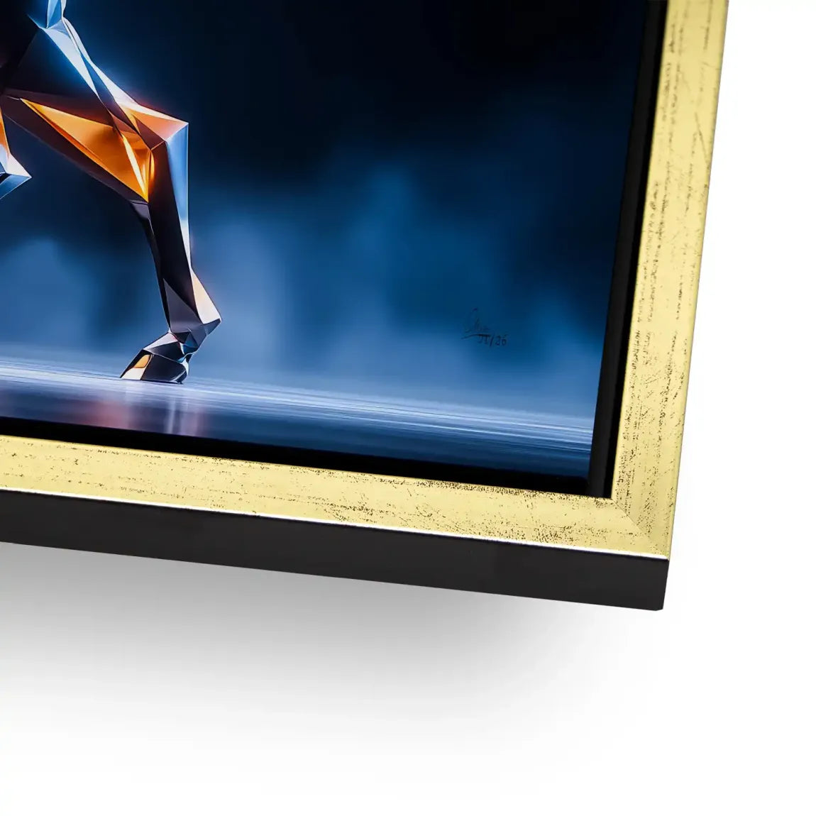 Kristall Hirsch Aludibond Bild