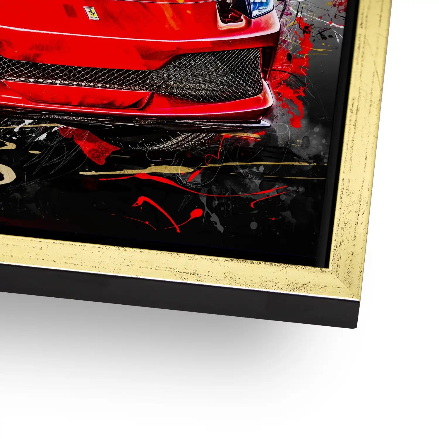 Ferrari 296 Abstrakt Aludibond Bild INGALERiE