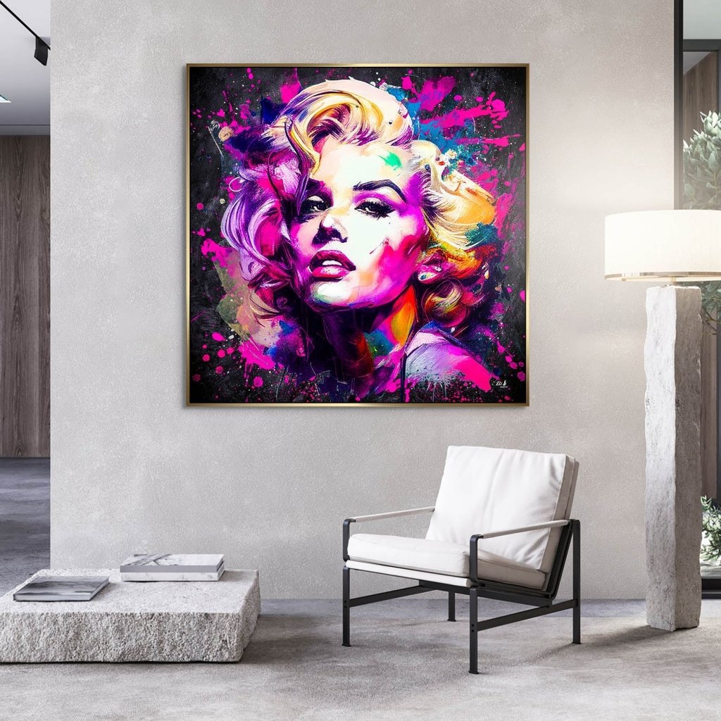 Marilyn Monroe Abstrakt Color AluDibond Bild INGALERIE