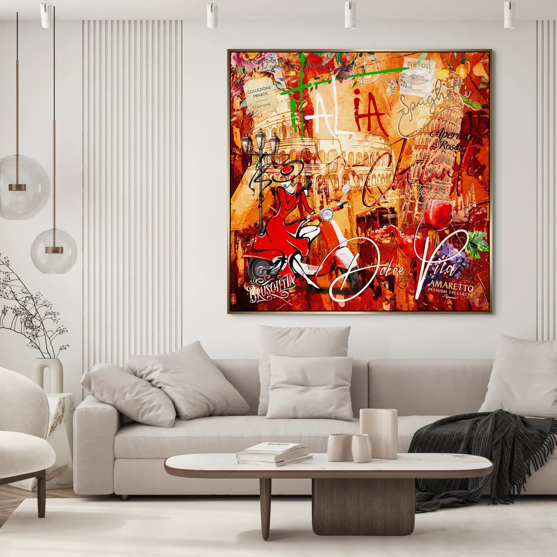 Italien Dolce Vita Pop Art AluDibond Bild INGALERIE