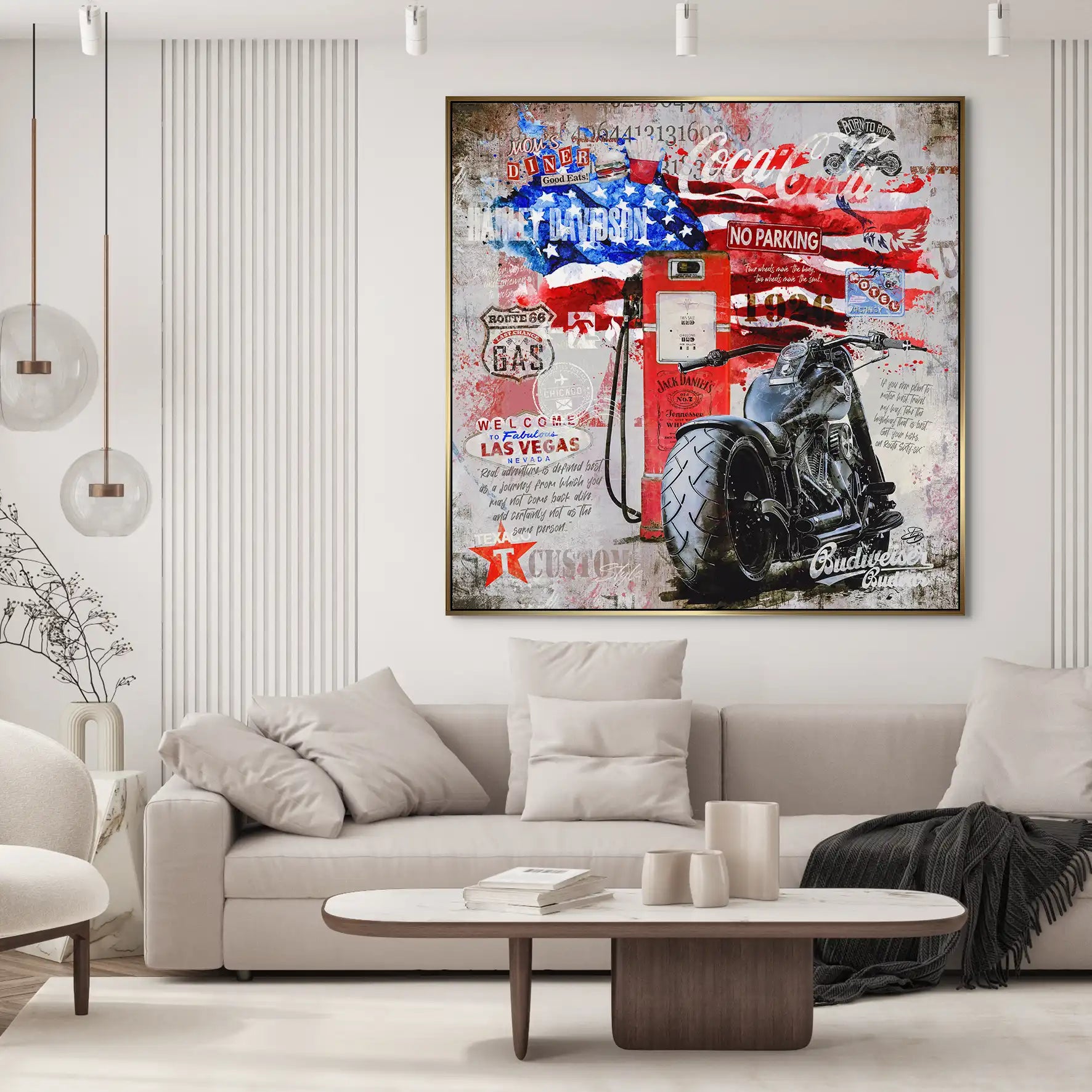 Ride the American Soul – Harley Alu Bild INGALERIE