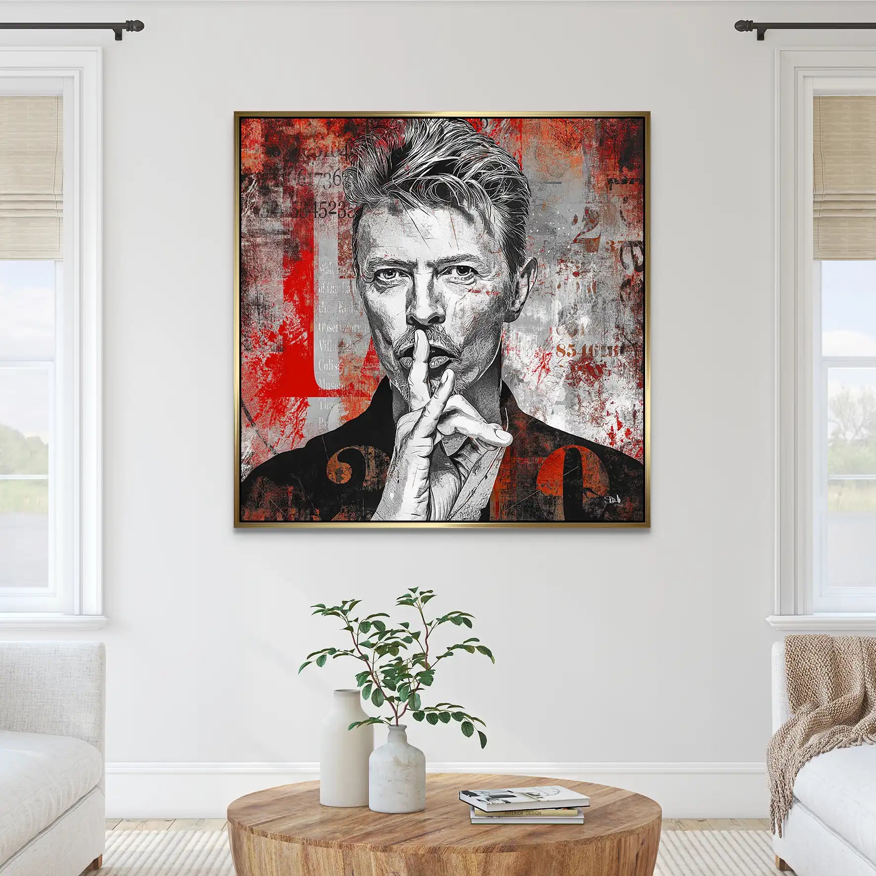 David Bowie Abstrakt AluDibond Bild INGALERIE