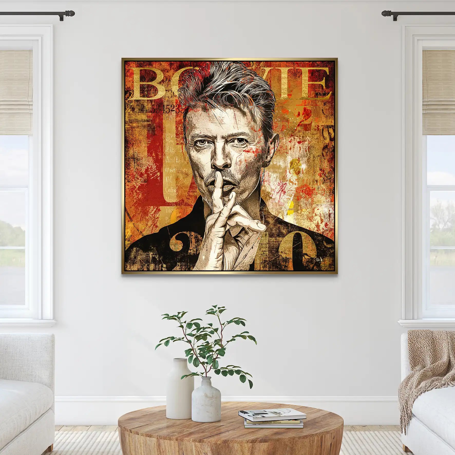 David Bowie Abstrakt Modern Style AluDibond Bild INGALERIE