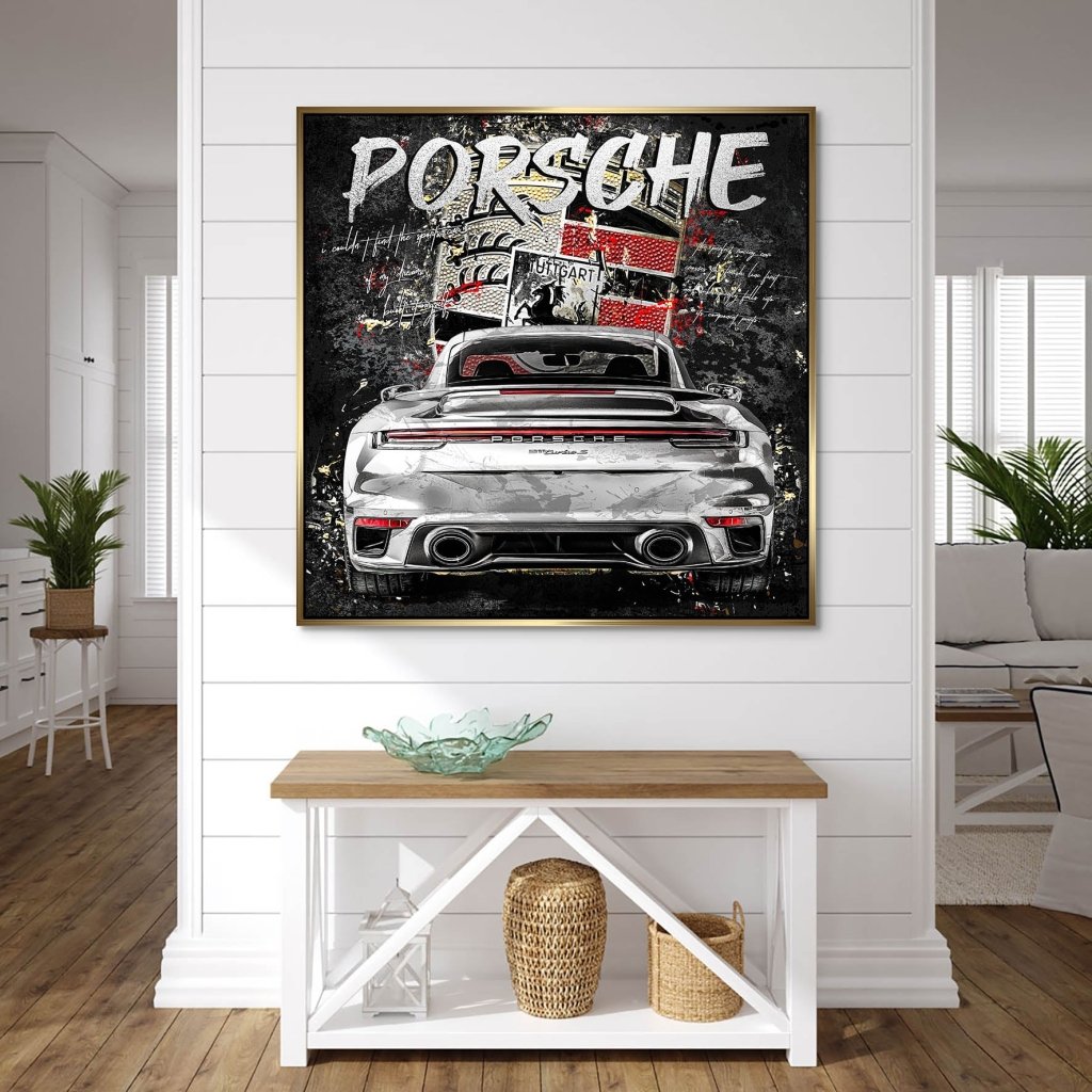 Porsche Turbo Abstrakt AluDibond Bild INGALERIE