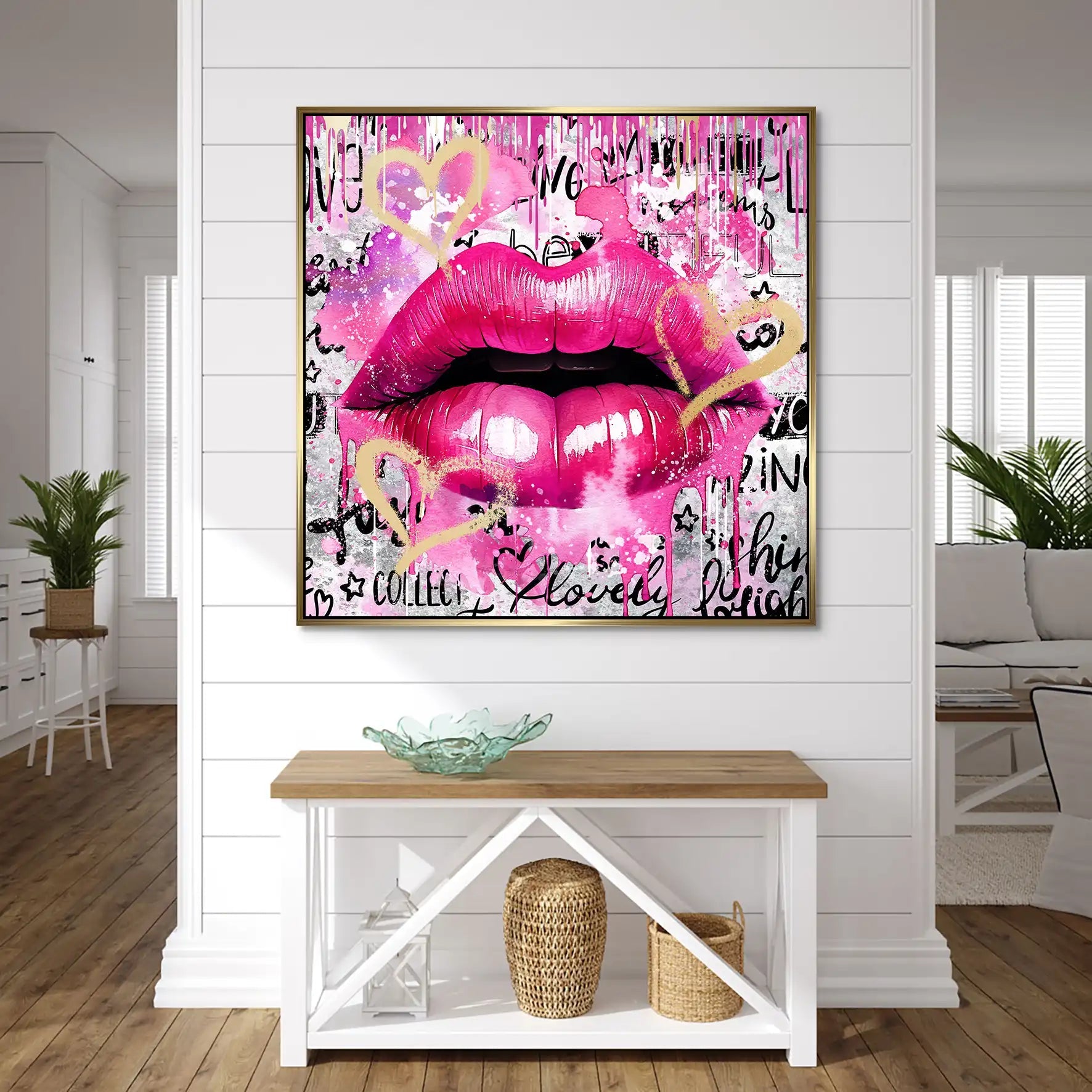 Sweet Lips Pink Style AluDibond Bild INGALERIE