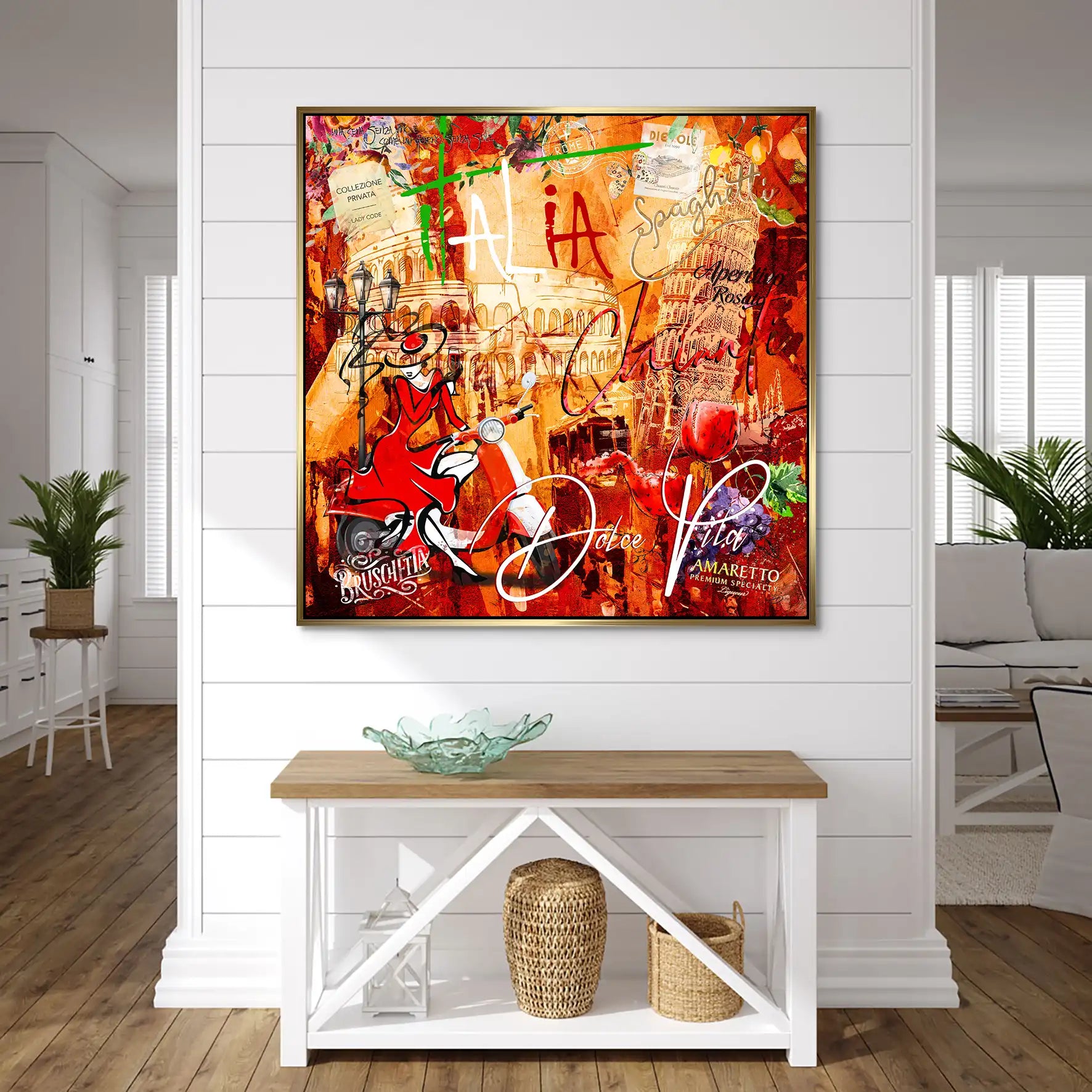 Italien Dolce Vita Pop Art AluDibond Bild INGALERIE