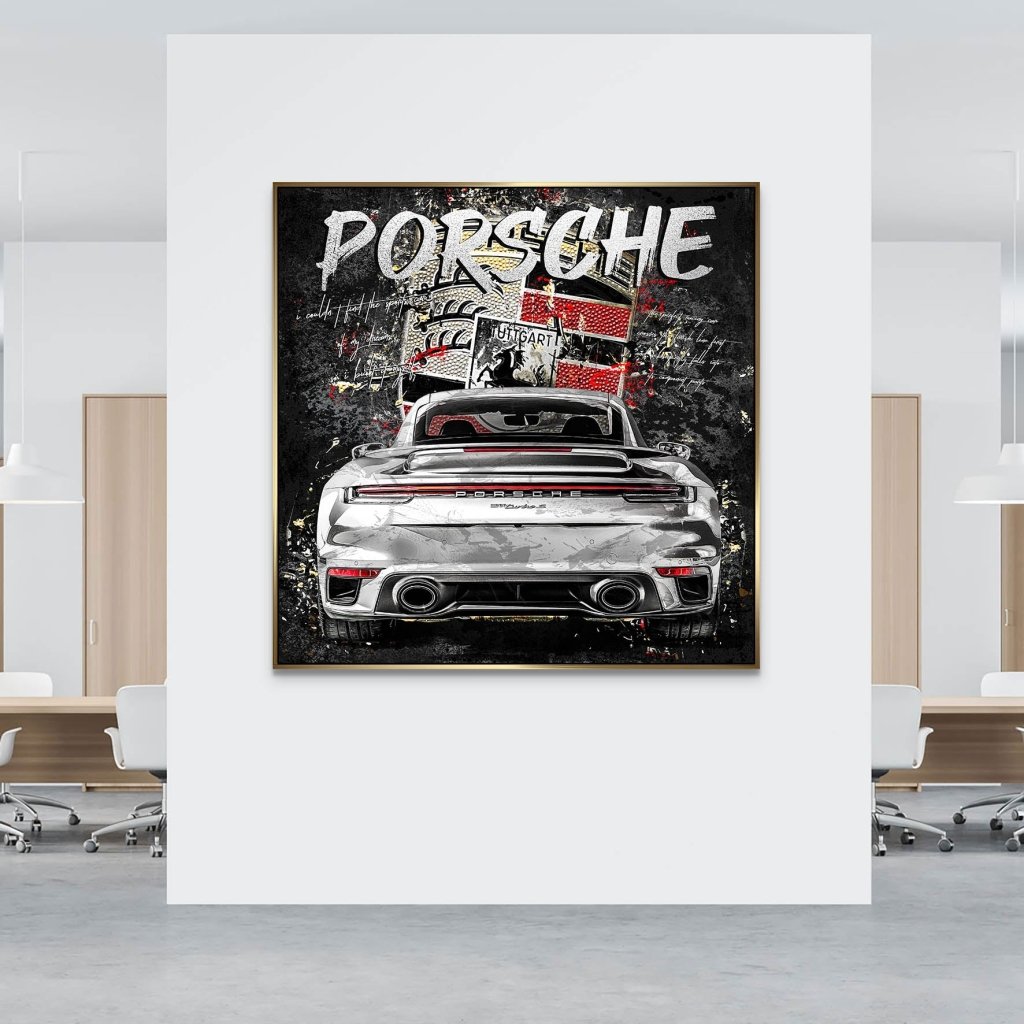 Porsche Turbo Abstrakt AluDibond Bild INGALERIE