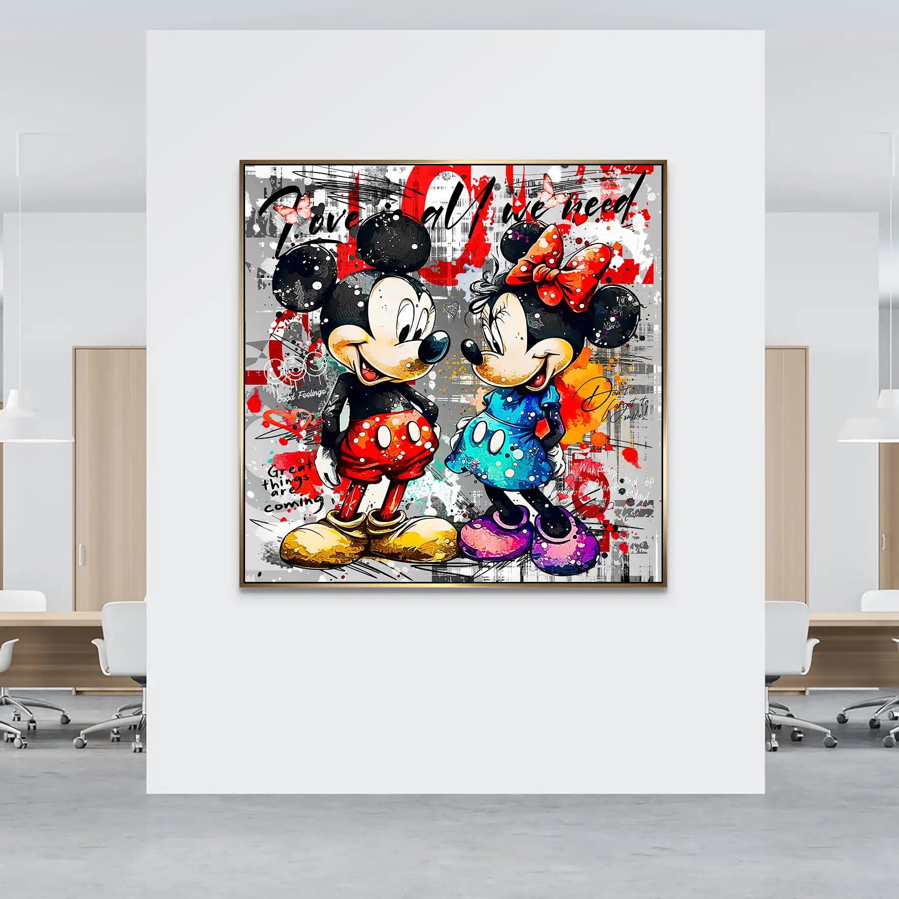 Micky Minnie Love AluDibond Bild INGALERIE