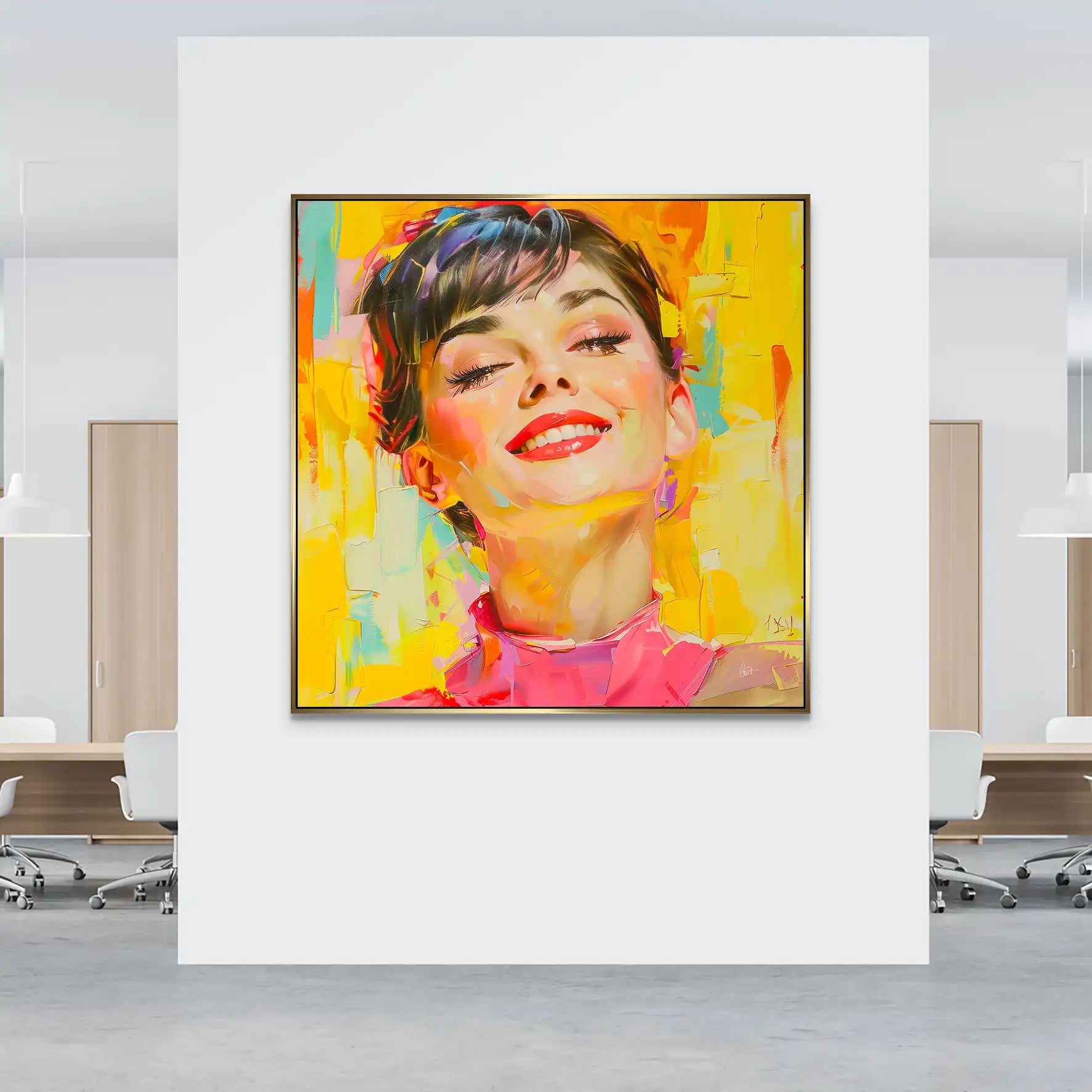 Audrey Modern Art Style AluDibond Bild INGALERIE