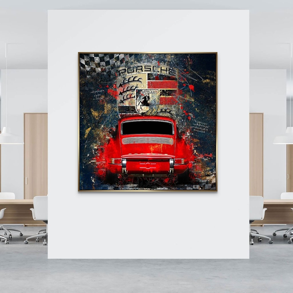 Porsche 911 Modern Abstrakt AluDibond Bild INGALERIE