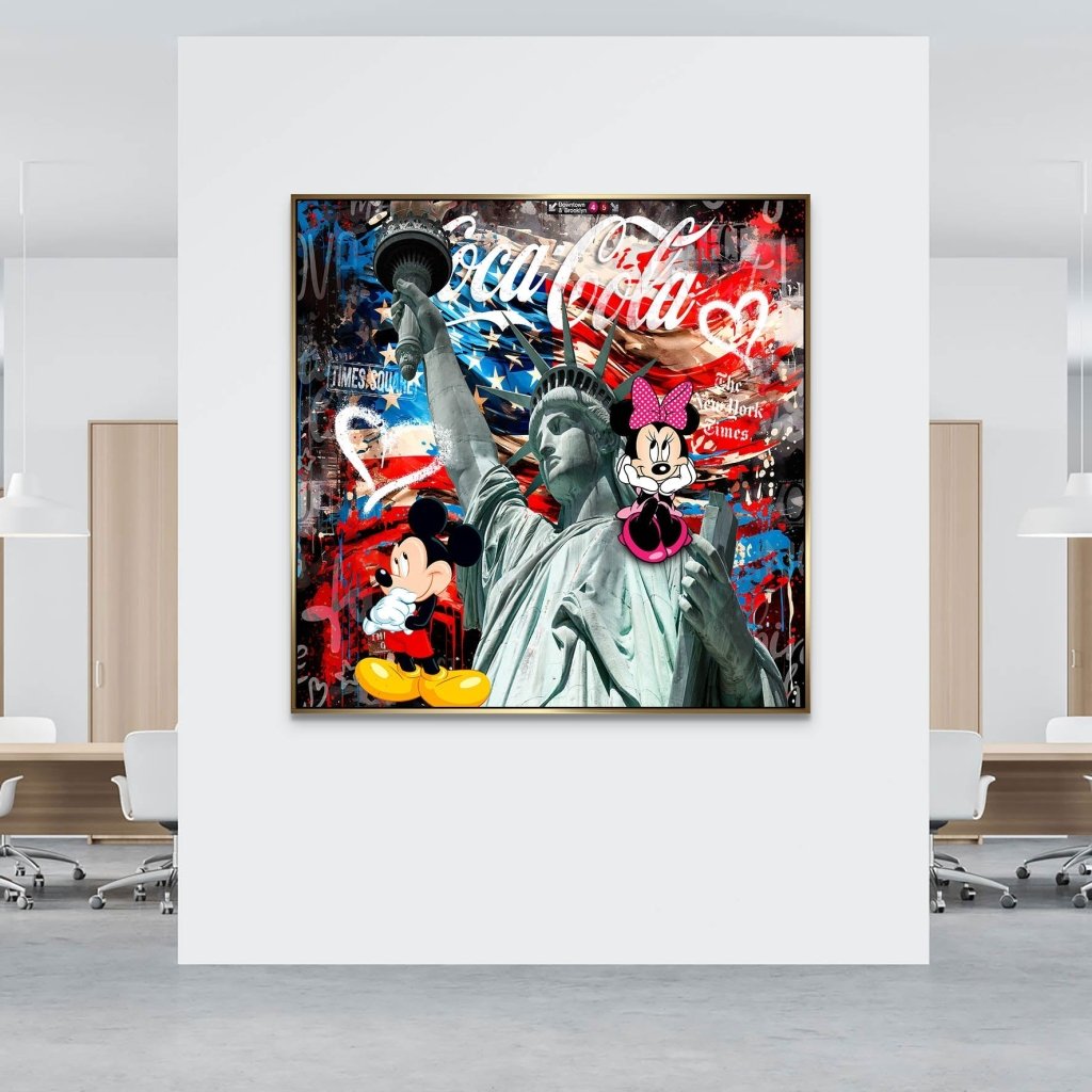 Micky USA Pop Art AluDibond Bild INGALERIE