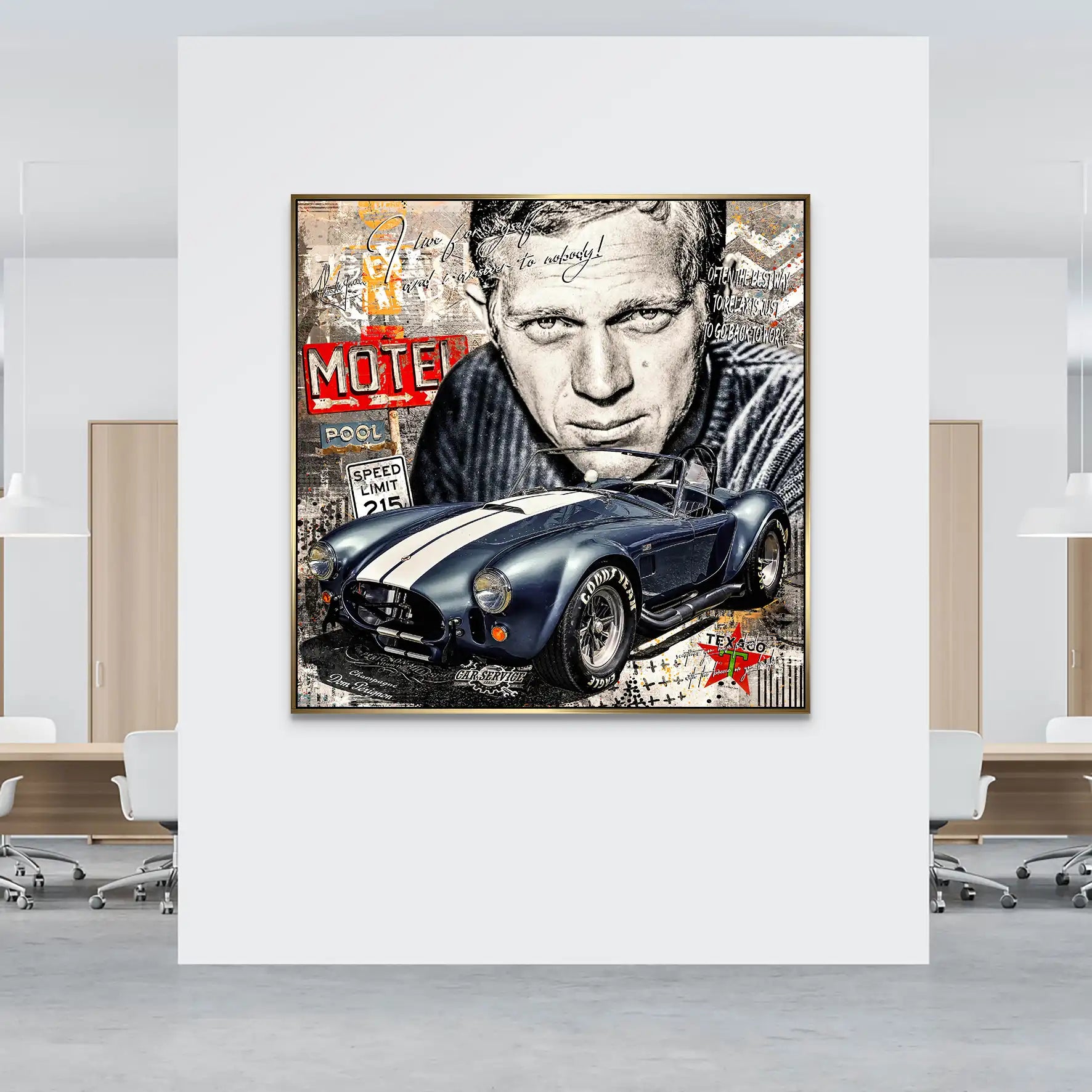 Steve AC Cobra Pop Art AluDibond Bild INGALERIE