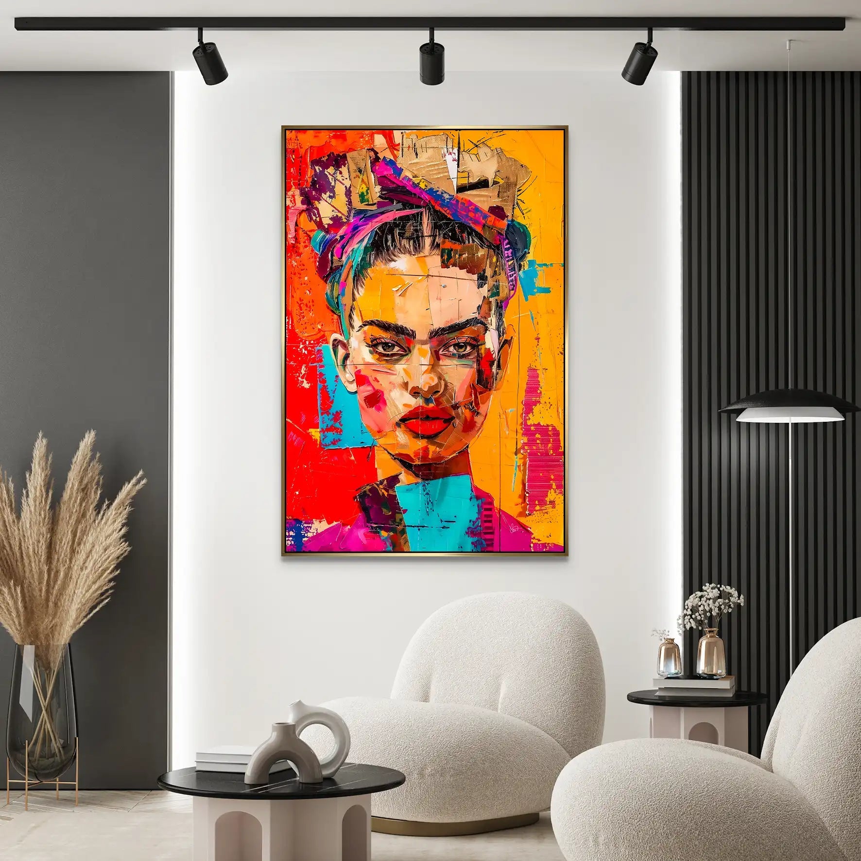 Frida Street Art Style AluDibond Bild INGALERIE