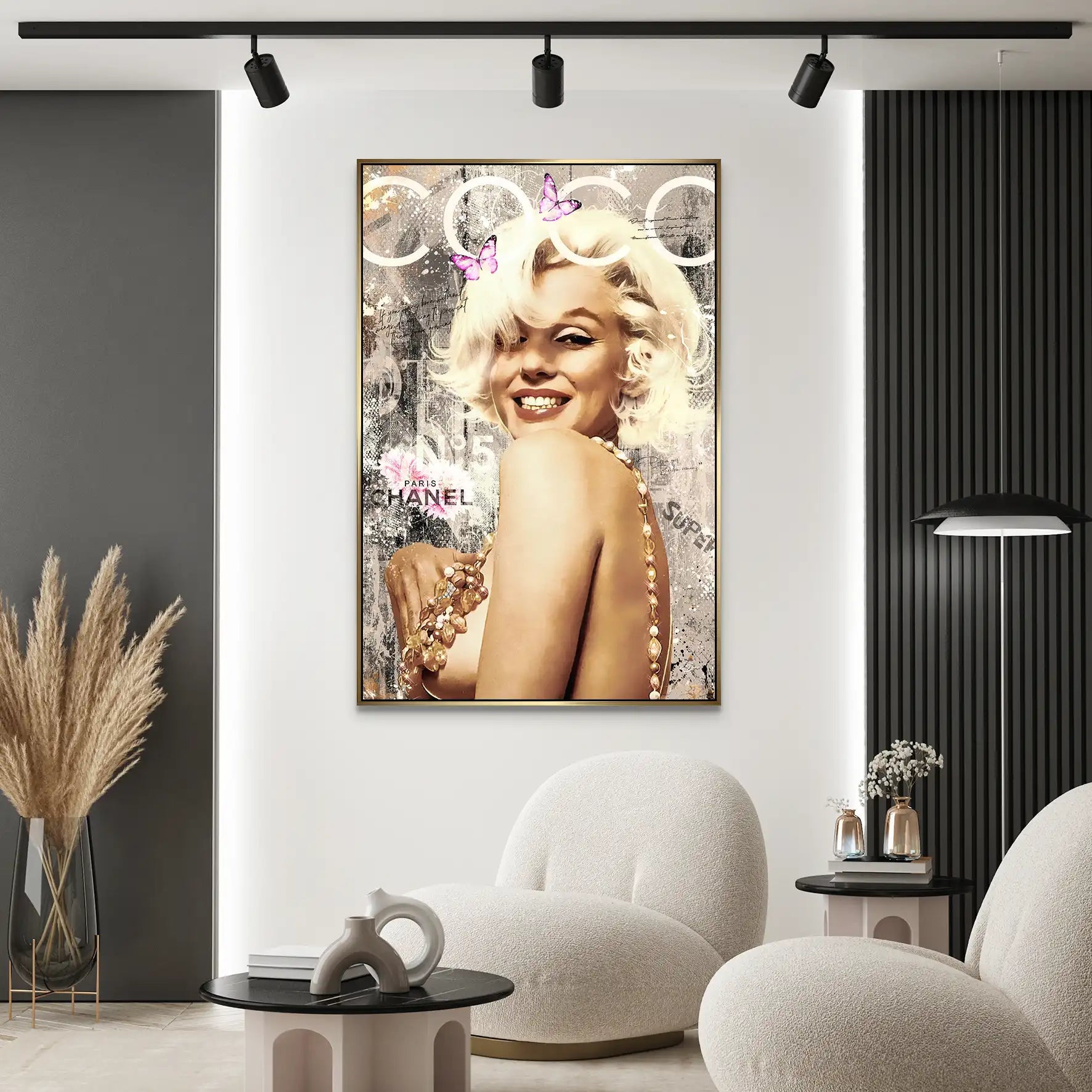 Marilyn Coco Retro AluDibond Bild INGALERIE