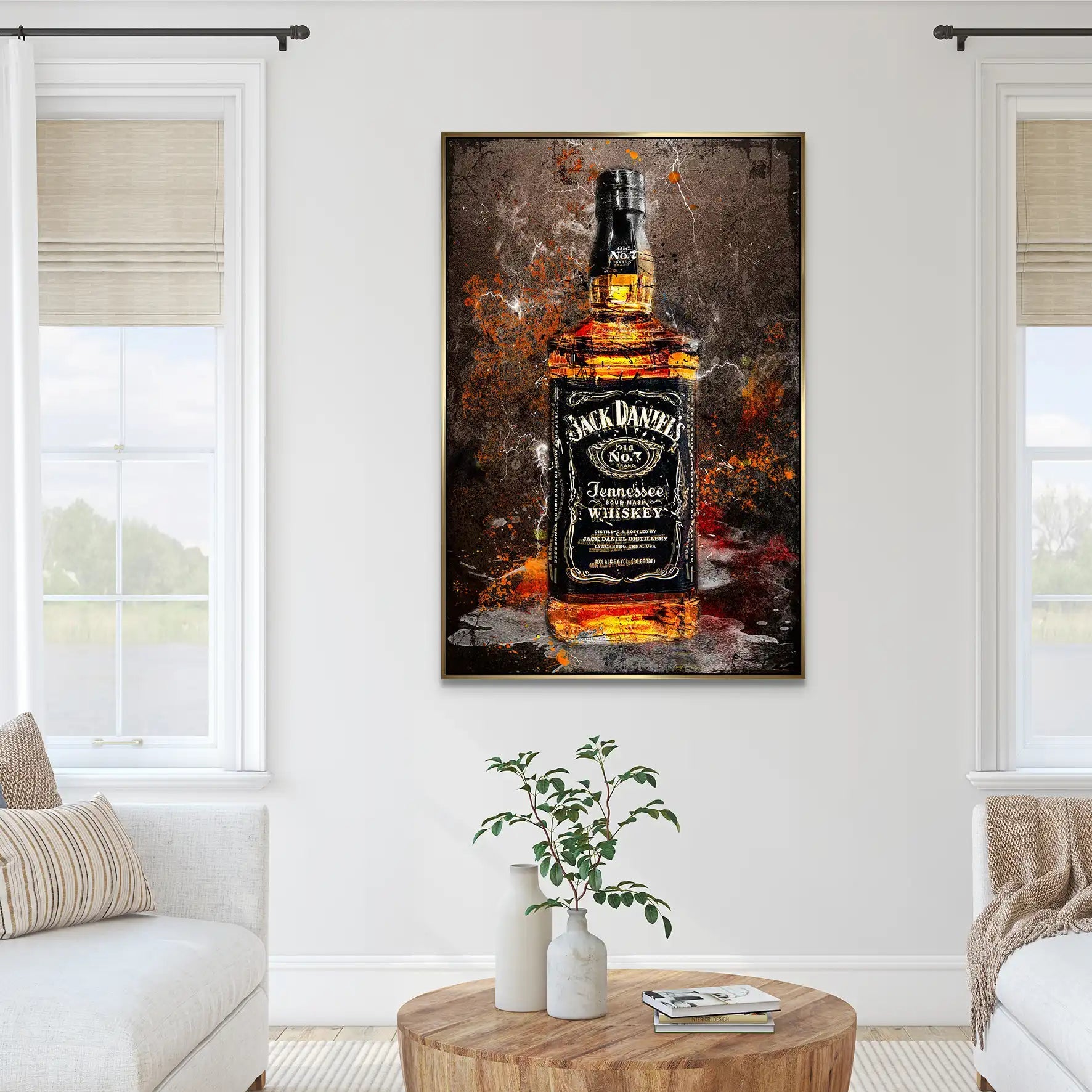 Jack Whisky Vintage Style AluDibond Bild INGALERIE