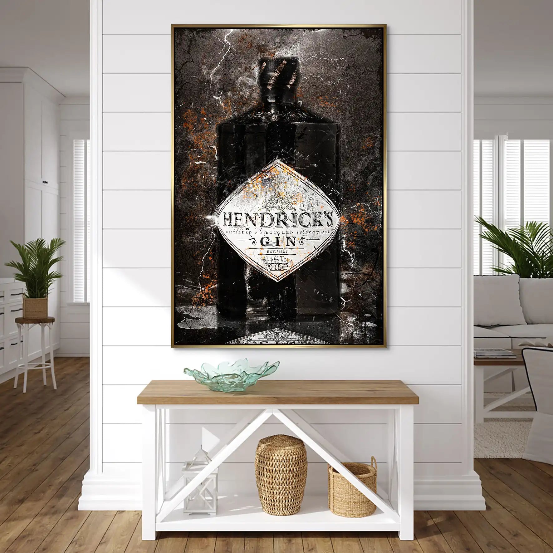 Gin Abstrakt Dark Style AluDibond Bild INGALERIE