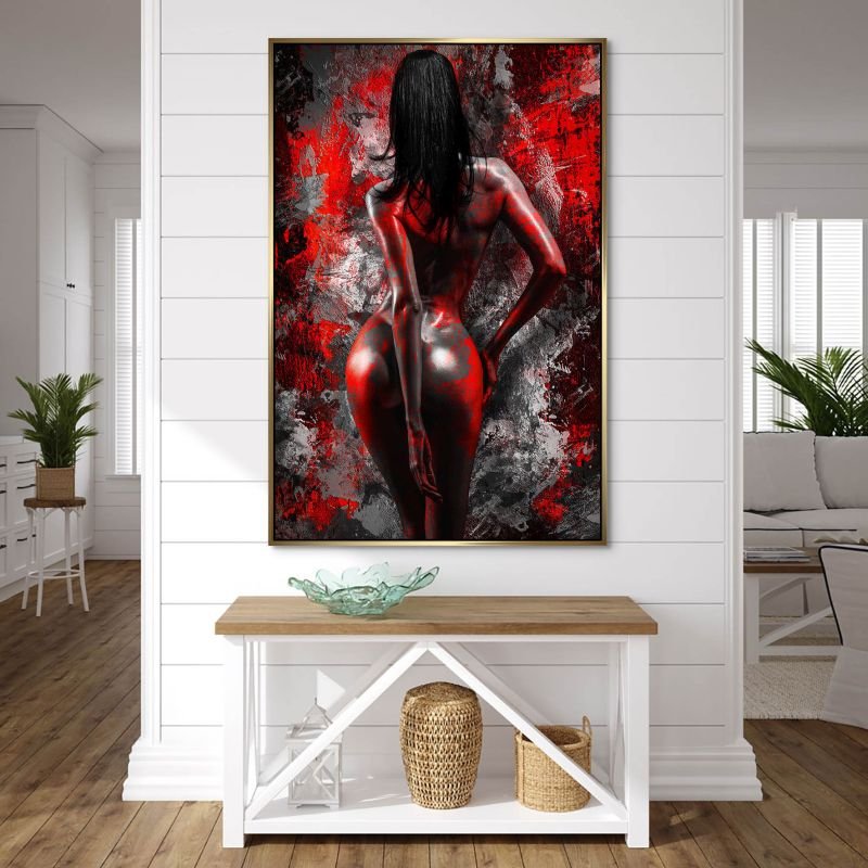 Red Woman Erotik Abstrakt Style AluDibond Bild INGALERIE