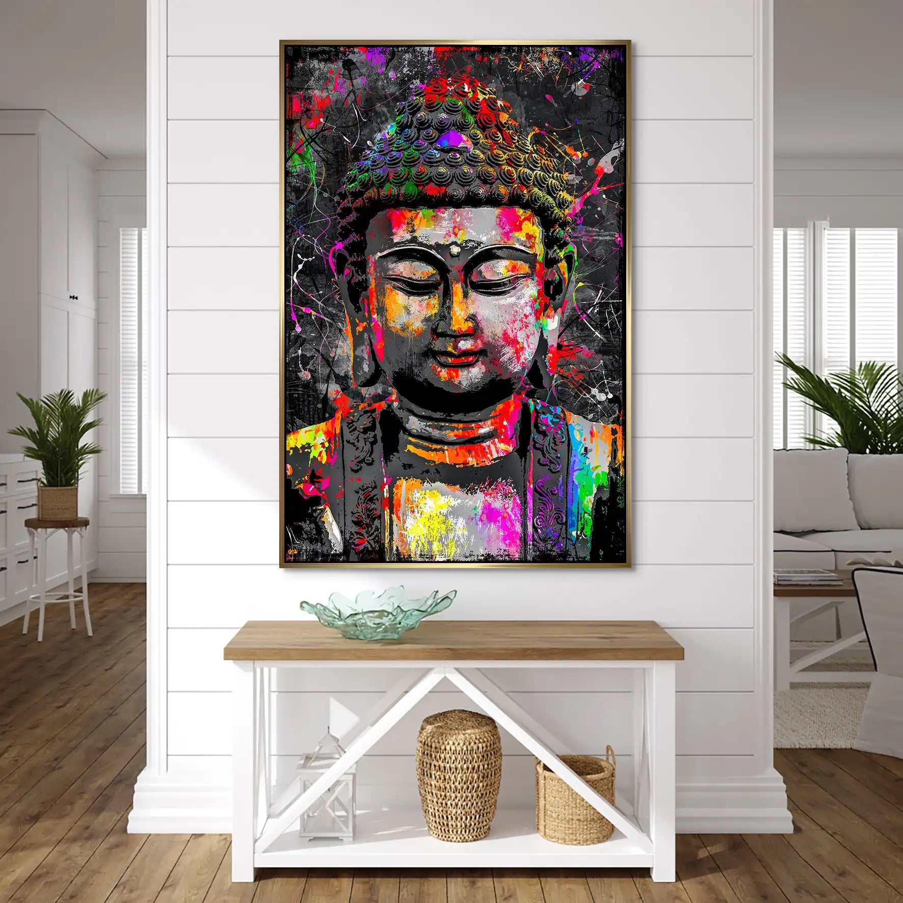 Buddha Bunt Abstrakt AluDibond Bild INGALERIE