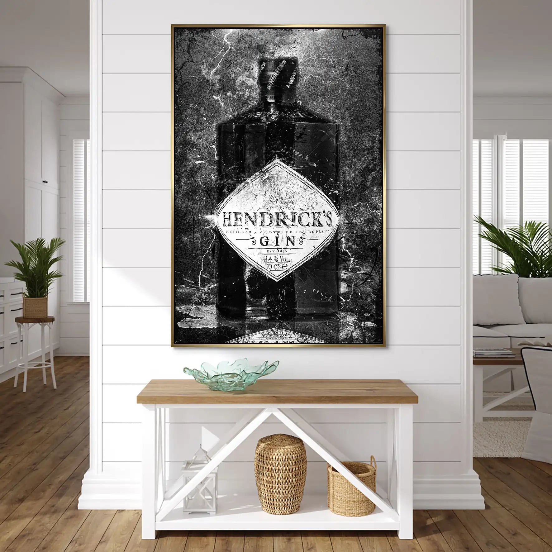 Gin Abstrakt Black Style AluDibond Bild INGALERIE
