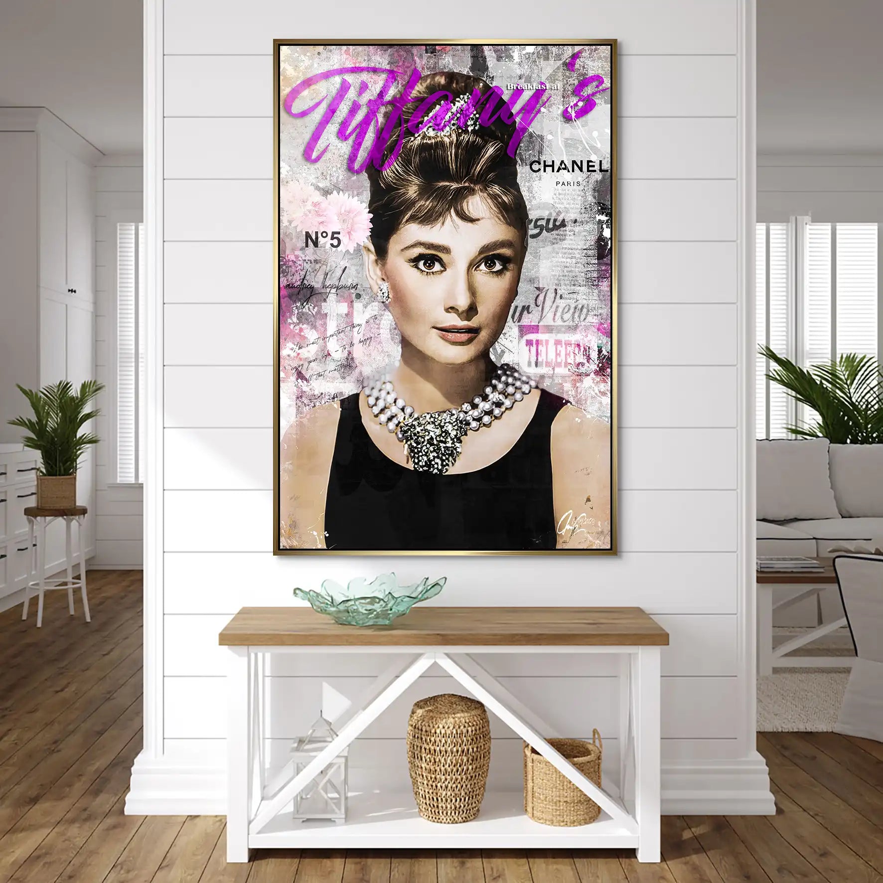 Audrey Tiffany Purple Art AluDibond Bild INGALERIE