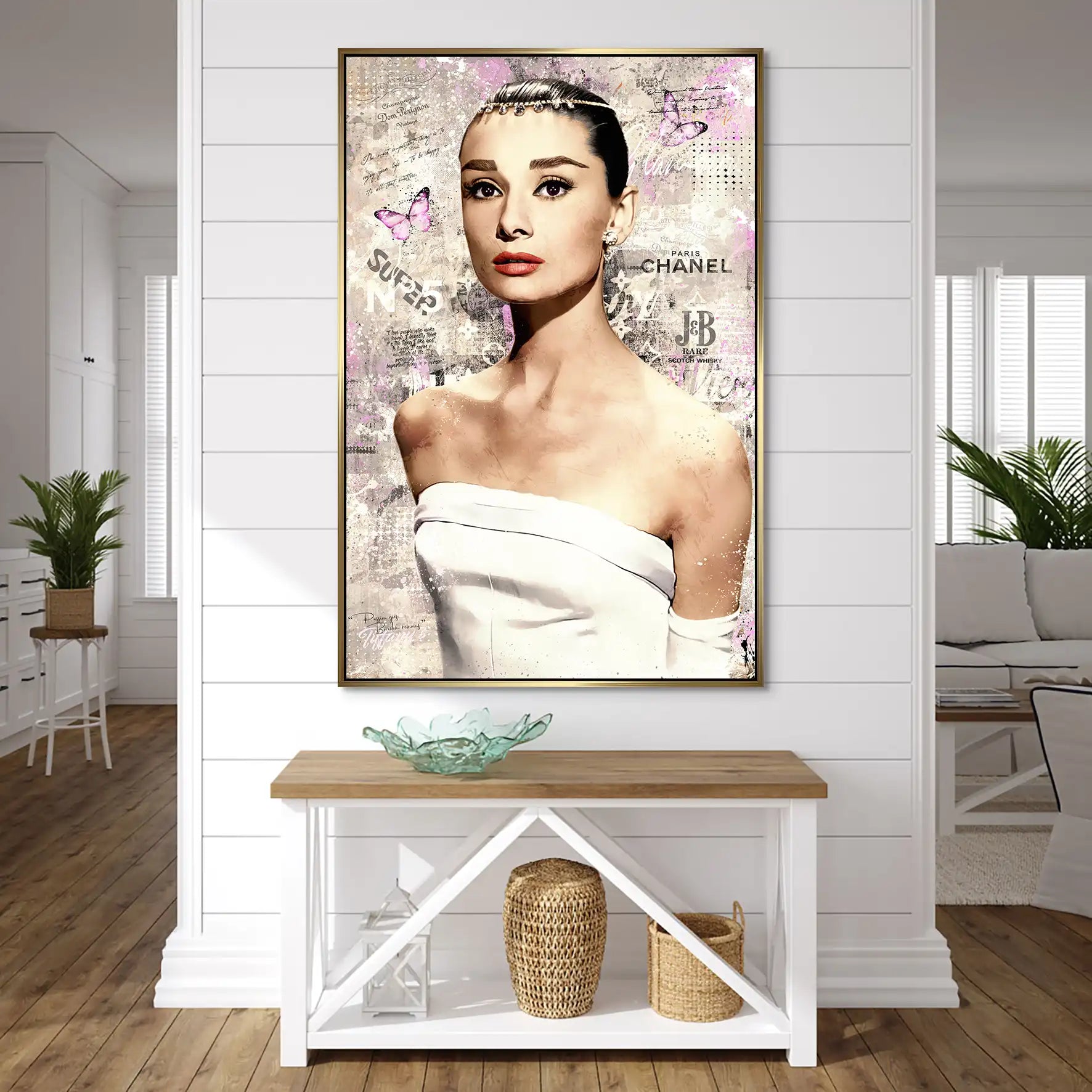 Audrey Hepburn Modern Style Pop Art AluDibond Bild INGALERIE