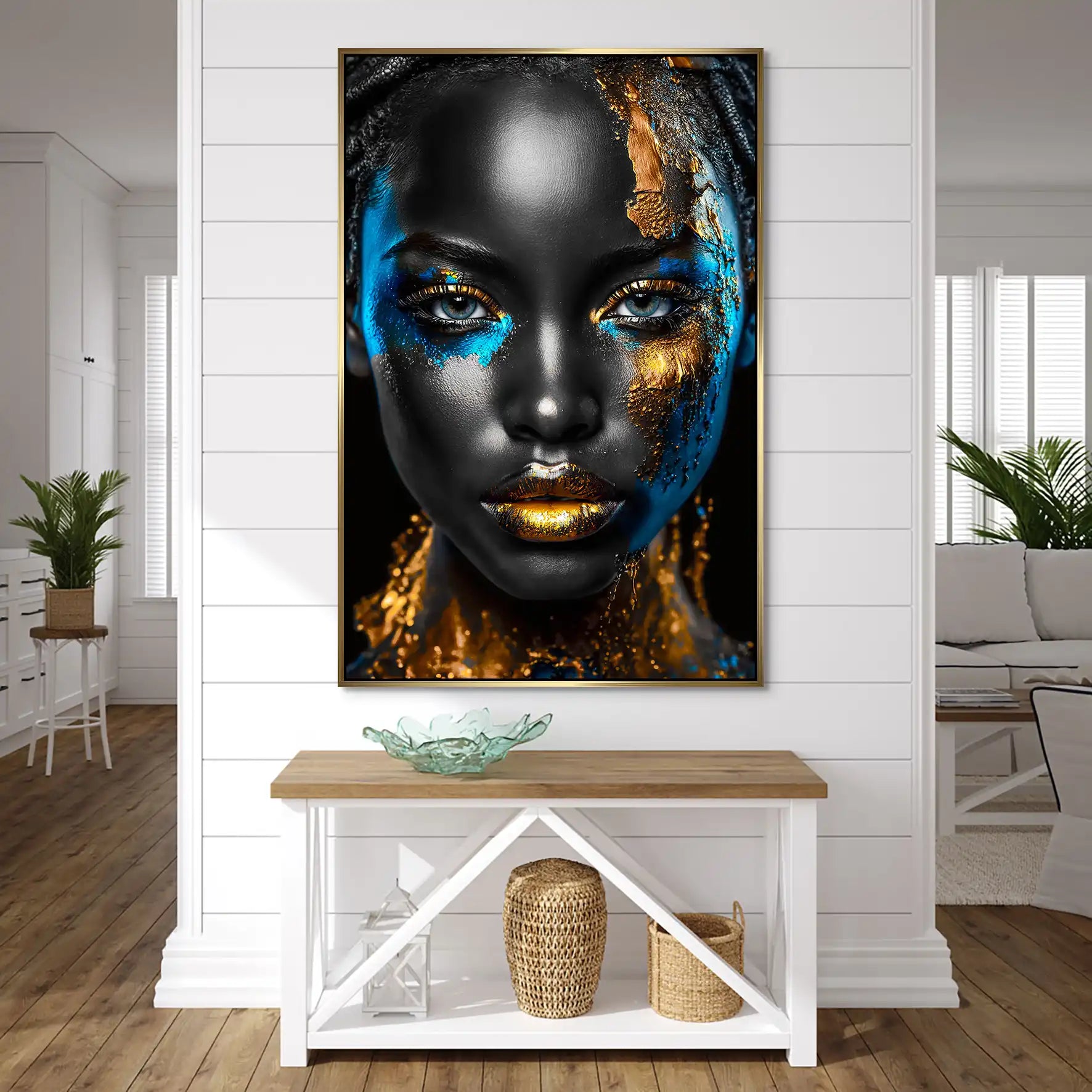 Black Gold Woman AluDibond Bild INGALERIE