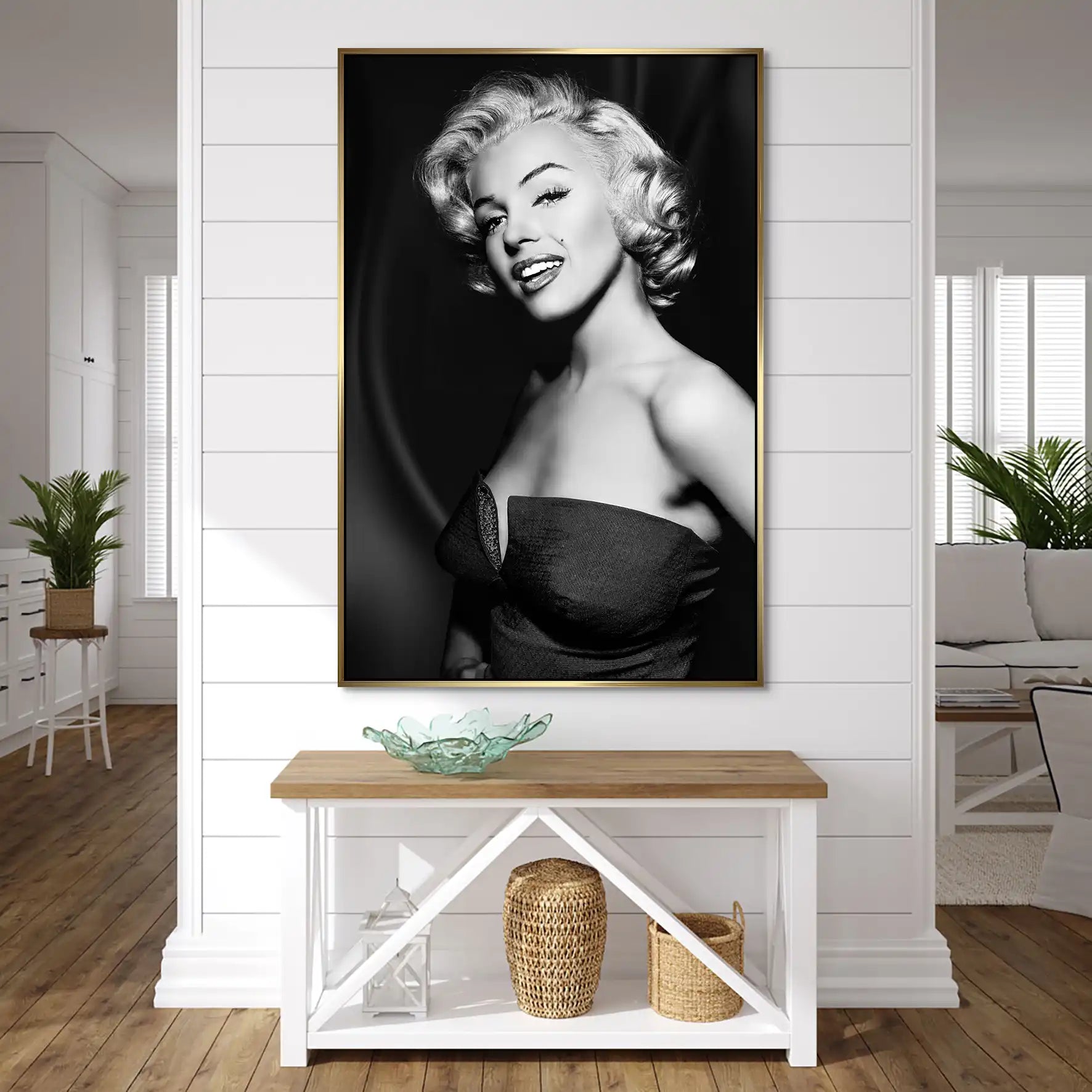 Marilyn Black and White AluDibond Bild INGALERIE