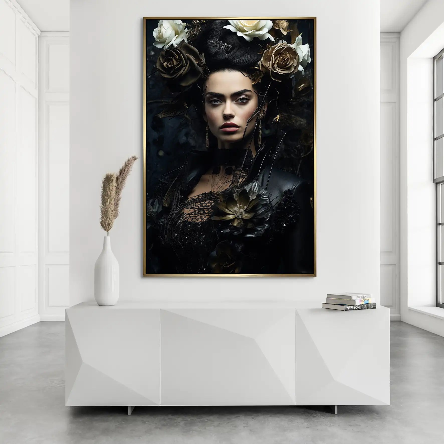 Frida Kahlo Dark Style AluDibond Bild INGALERIE