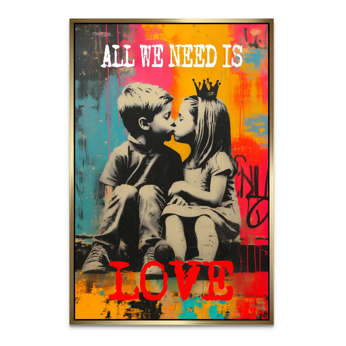 Need Love Art Alu Dibond Wandbild