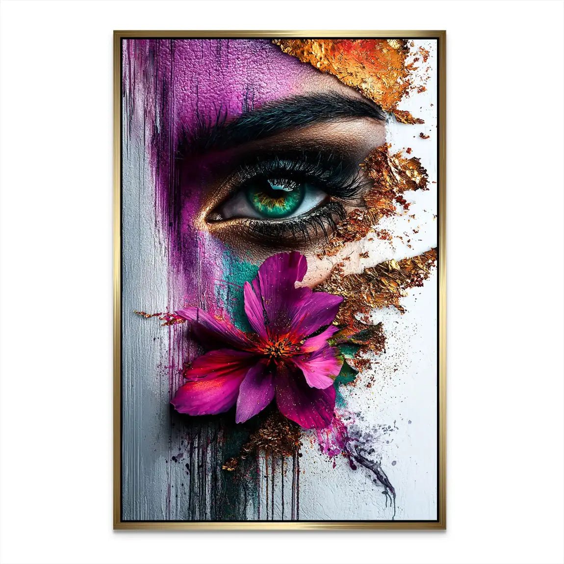 Abstrakt Flower Face Nr.4 AluDibond Bild INGALERIE