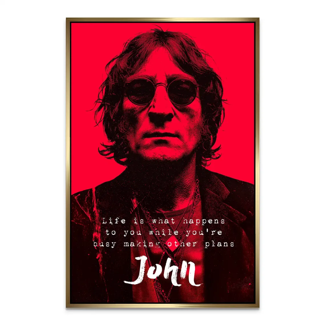 Lennon Red Vision Alu Dibond Bild