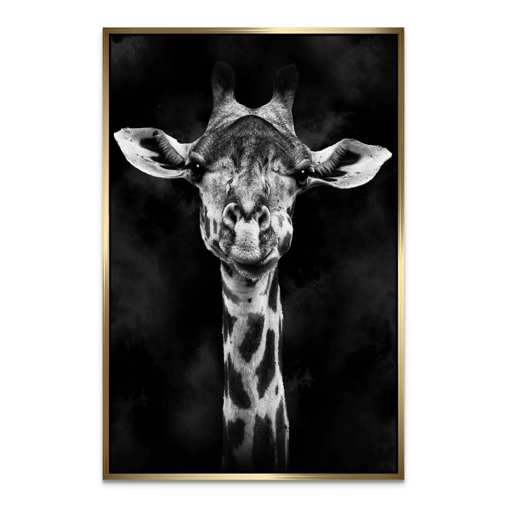 Giraffe Abstrakt Black Style AluDibond Bild INGALERIE