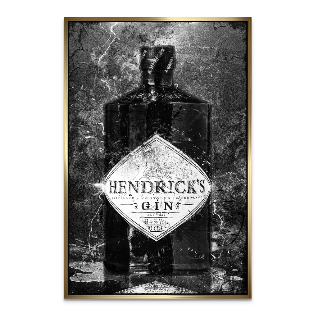 Gin Abstrakt Black Style AluDibond Bild INGALERIE