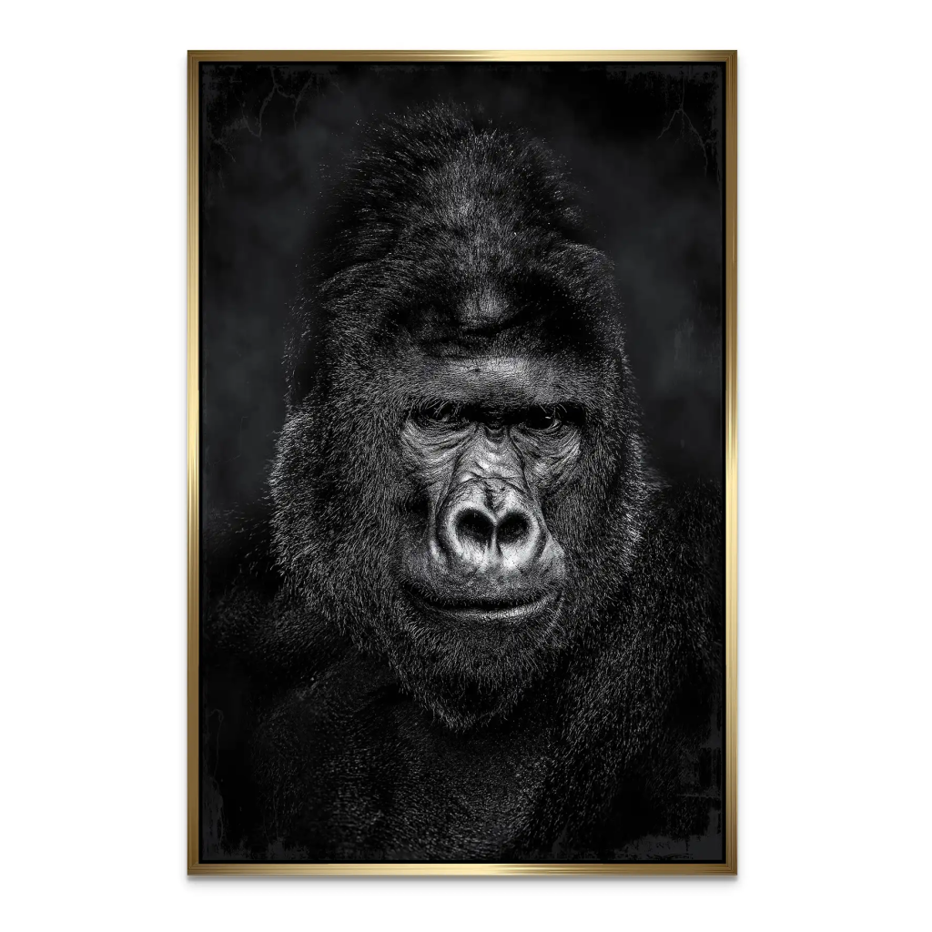 Gorilla Abstrakt Black Style AluDibond Bild INGALERIE