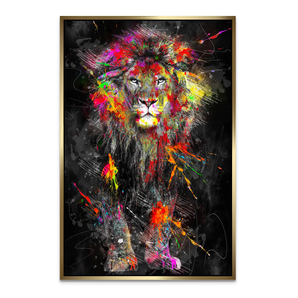 Lion Color Splash AluDibond Bild INGALERIE