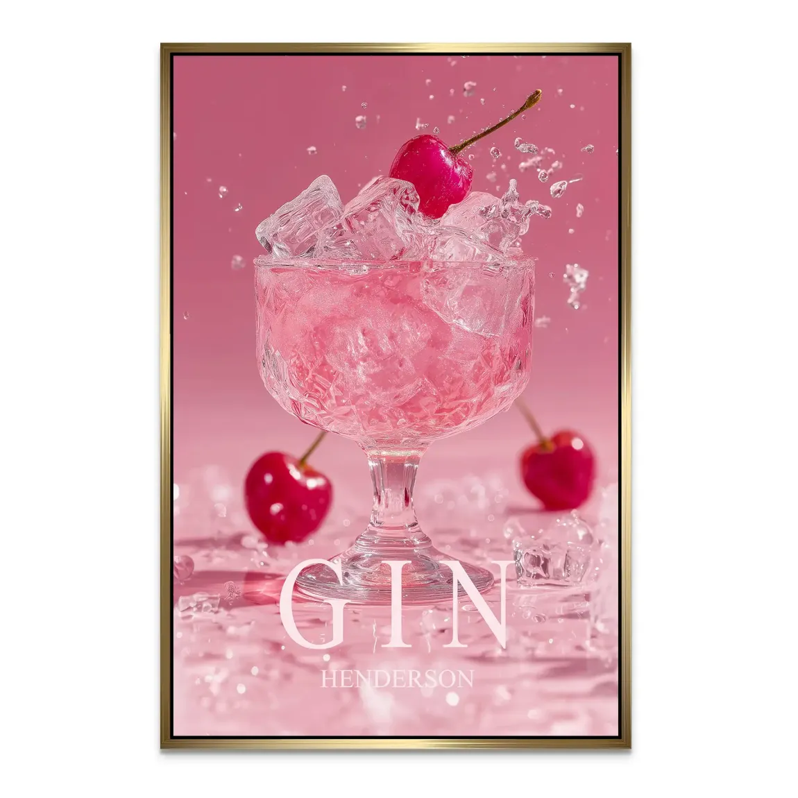 Gin Rosé Alu Dibond Bild