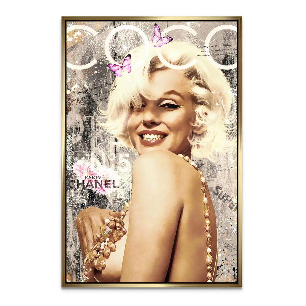 Marilyn Coco Retro AluDibond Bild INGALERIE