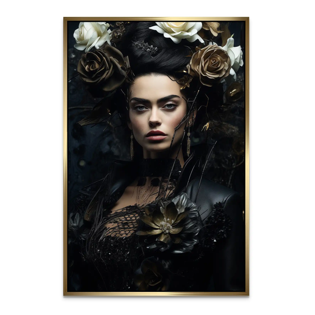 Frida Kahlo Dark Style AluDibond Bild INGALERIE