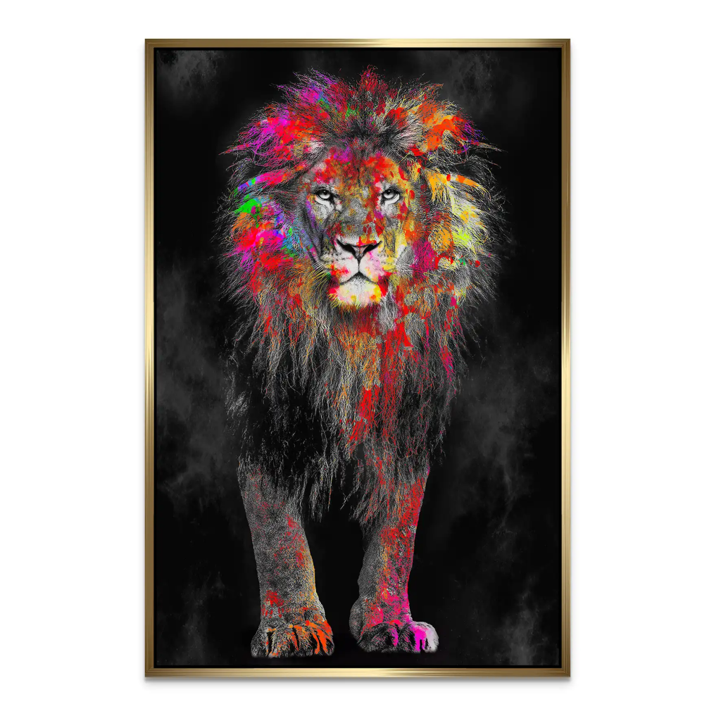 Lion Color Style AluDibond Bild INGALERIE