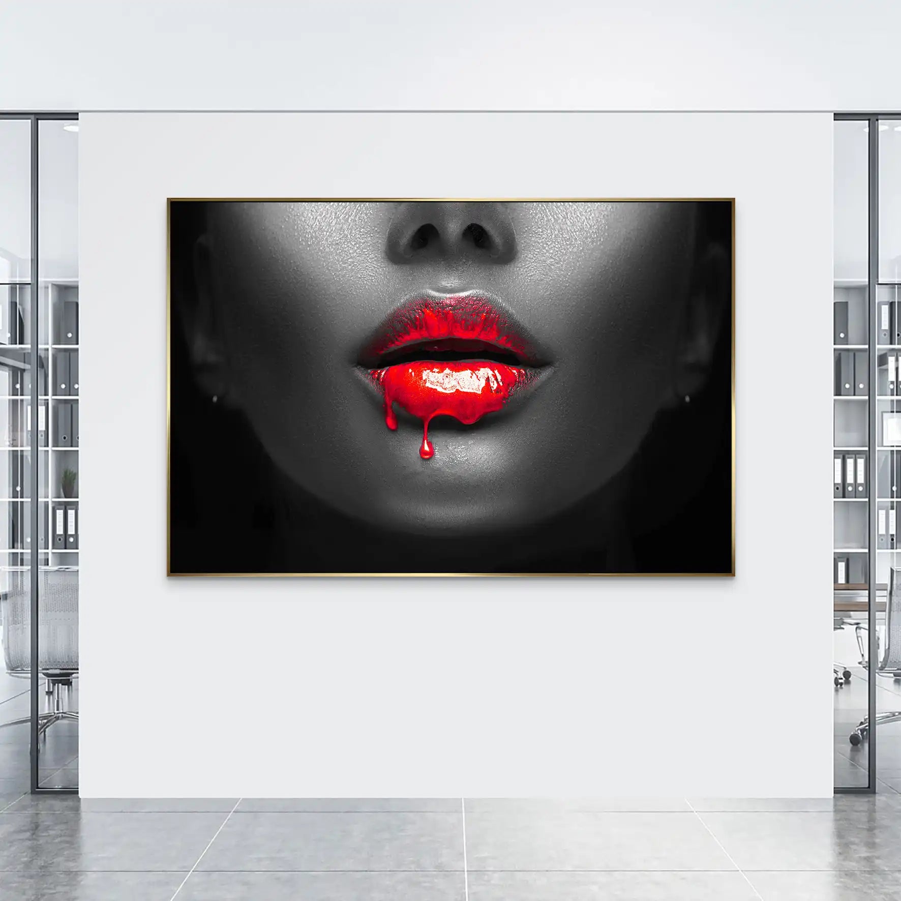 Red Lips AluDibond Bild INGALERIE