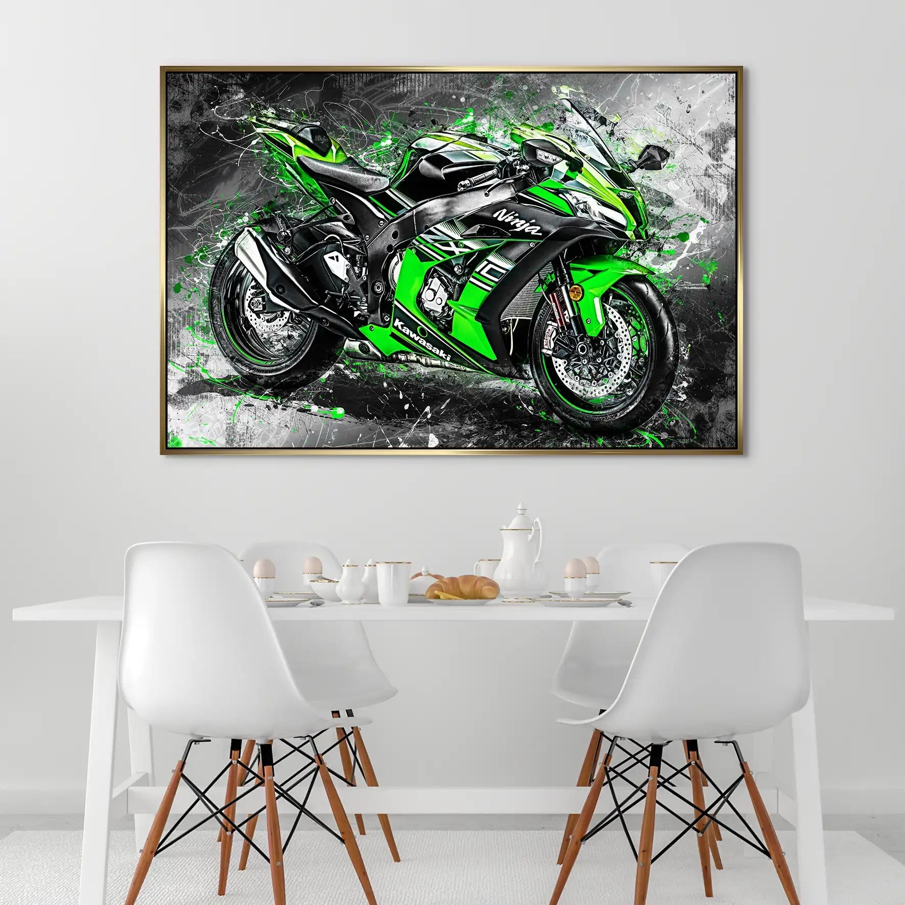 Kawasaki ZX10 Abstrakt AluDibond Bild INGALERIE