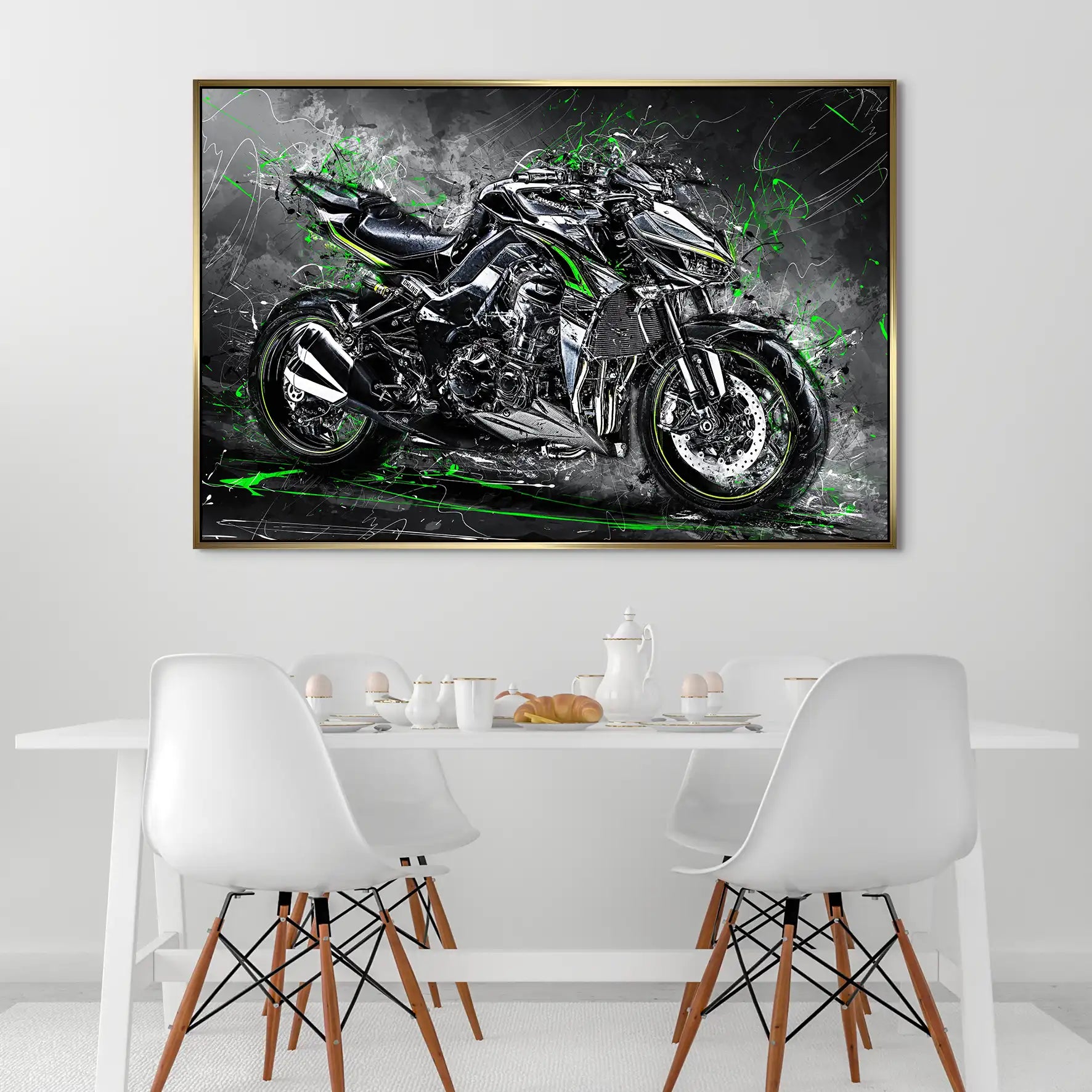 Kawasaki Z1000 Abstrakt AluDibond Bild INGALERIE