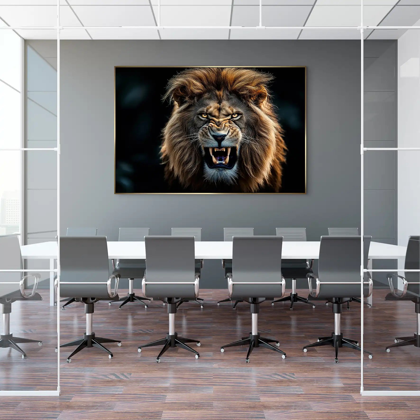 Angry Lion AluDibond Bild INGALERIE