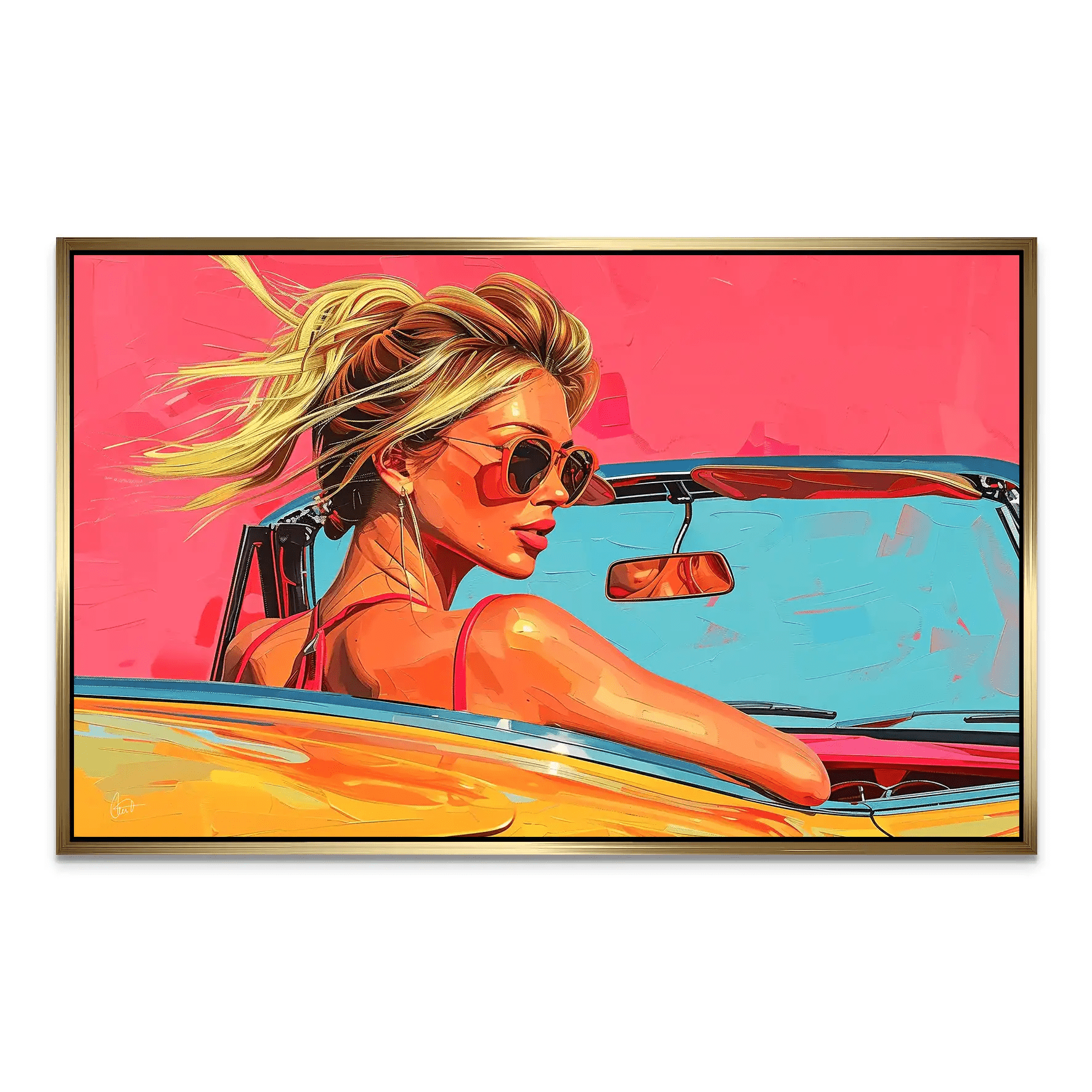 Roadtrip USA Pop Art AluDibond Bild INGALERIE