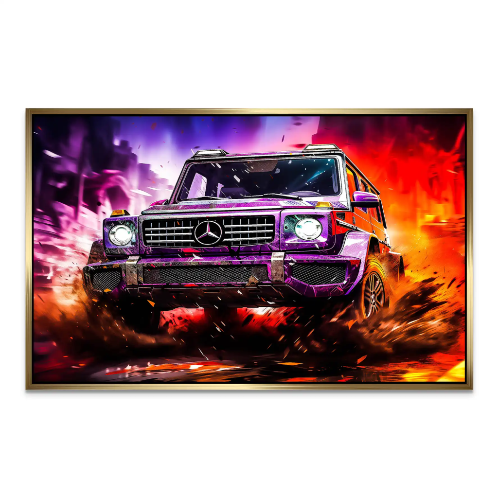 Mercedes G63 Abstrakt Offroad AluDibond Bild INGALERIE